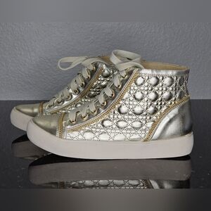 MACHI Gold High Top Sneakers Size: 6.5